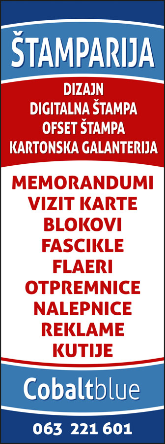 Izrada reklama za firme - Štamparija Cobalt Blue
