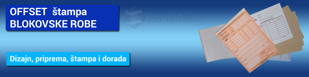 Štampa blokovske robe - Štamparija Cobalt Blue