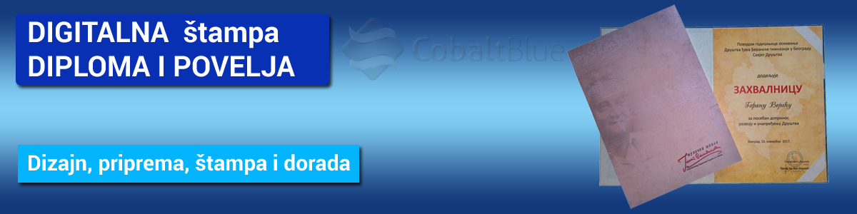 Štampa diploma i povelja - Štamparija Cobalt Blue