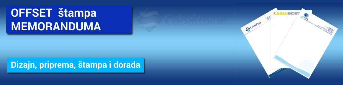 Štampa memoranduma - Štamparija Cobalt Blue