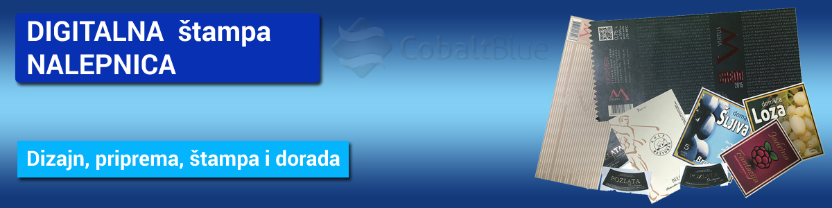 Štampa nalepnica - Papirne i PVC - Štamparija Cobalt Blue